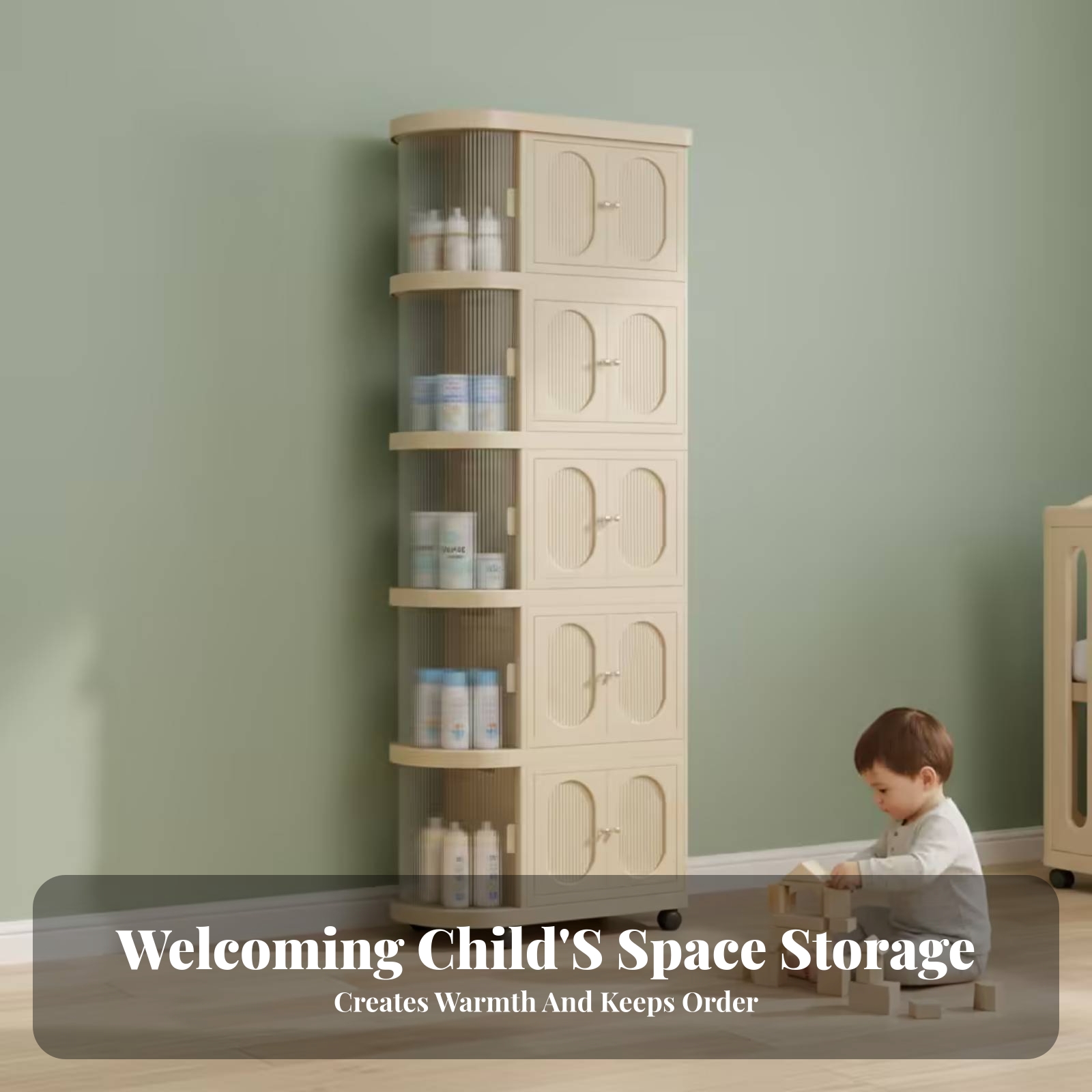 Baby Nursery Shelf - Armário de Bebê de 5 Camadas