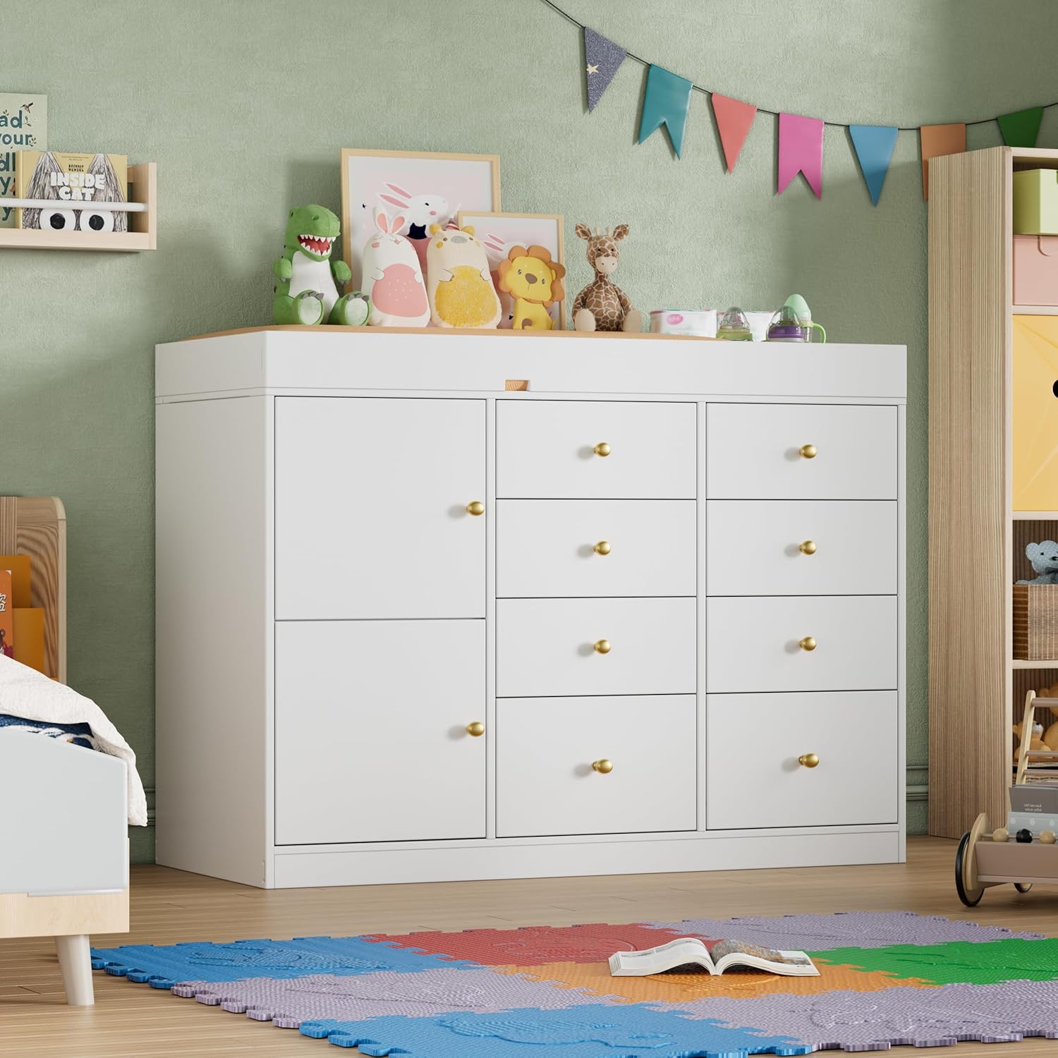 Baby Nursery Drawers - Cômoda Trocador de Fraldas, Cômoda Clássica