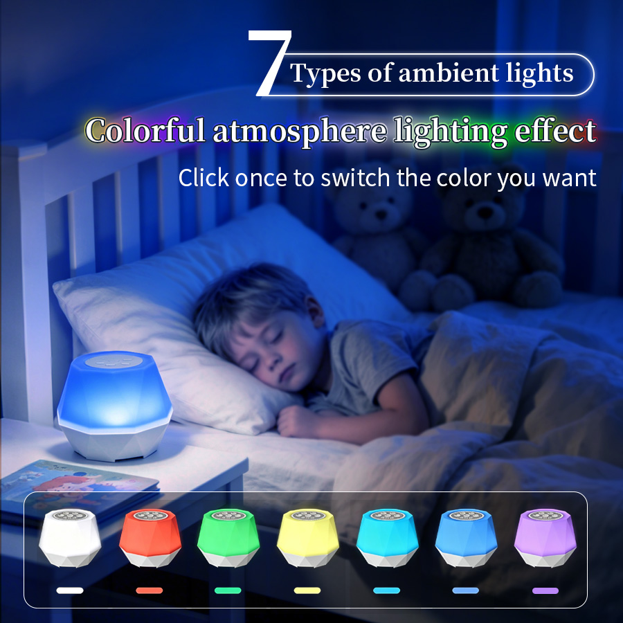 Baby Nursery Colors - Luz noturna com função de ruído