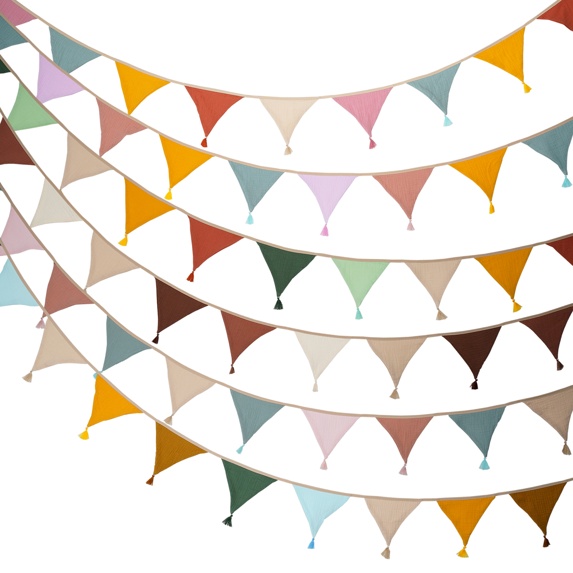 Baby Nursery Home - Nursery Fabric Bunting, Bandeiras Pennant, Decoração