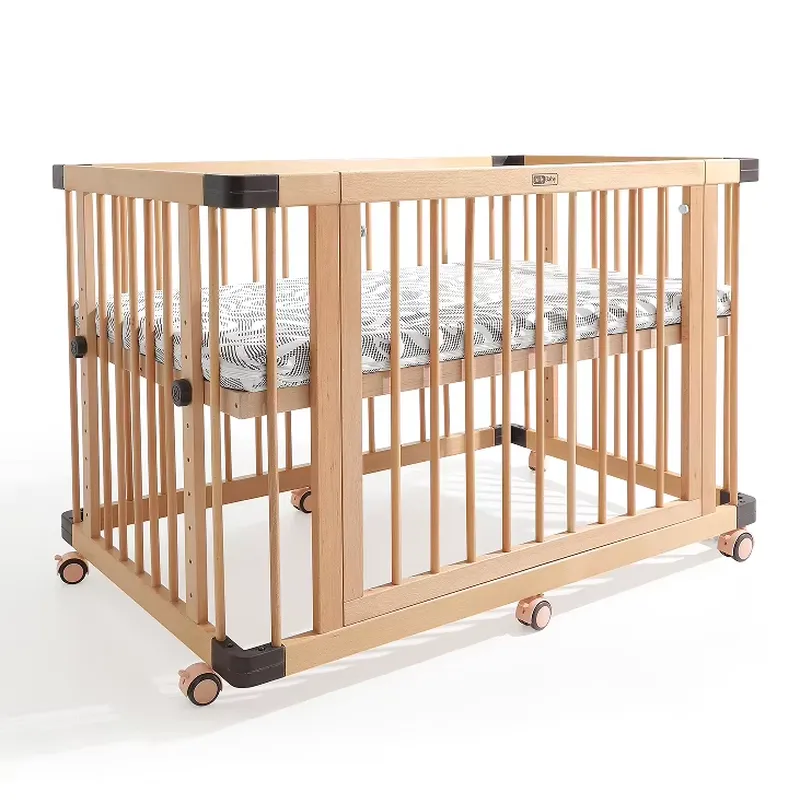Baby Nursery Furniture Sets - Berço Multifuncional de Madeira Maciça de