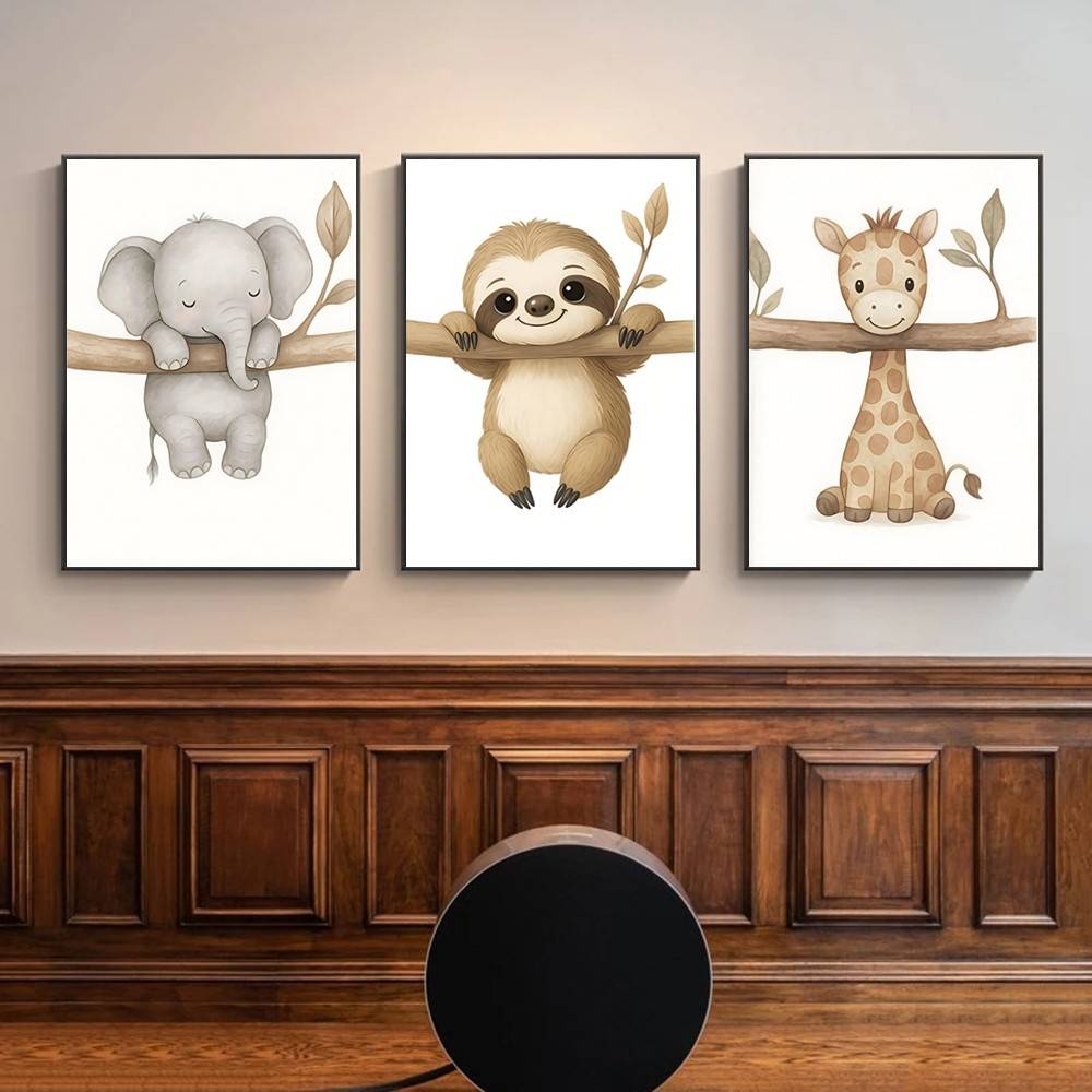 Baby Nursery Wallpaper Neutral - Arte de Parede Neutra Boho Safari