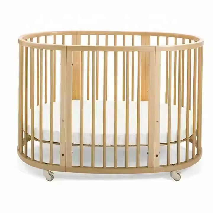 Baby Nursery Furniture Sets - Berço de madeira conversível 3 em
