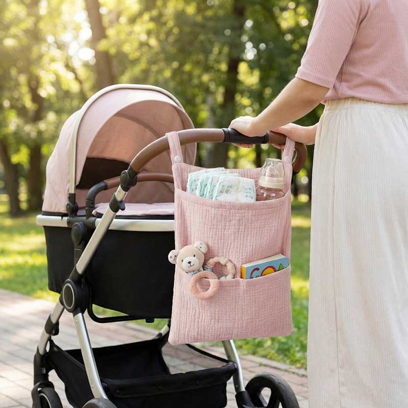 Baby Nursery Unisex - Bolsa de Algodão Puro para Carrinho