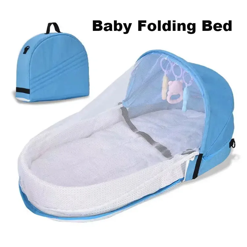 Baby Nursery Bed - Cama de bebê conveniente dobrável anti