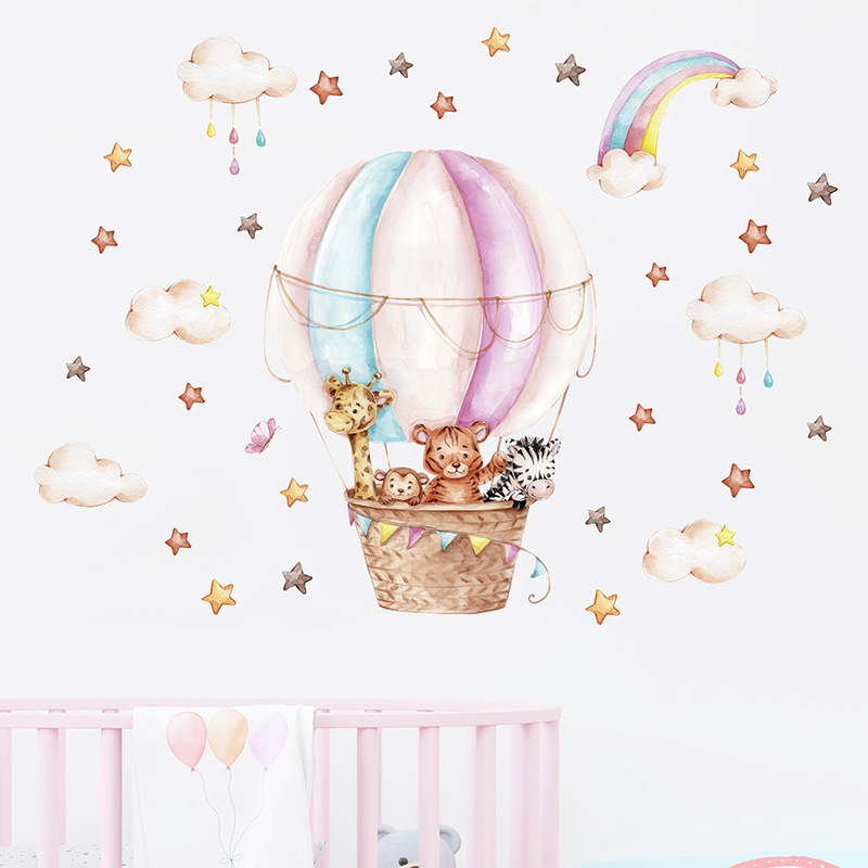 Baby Nursery Pink - Adesivos de Parede em Aquarela com