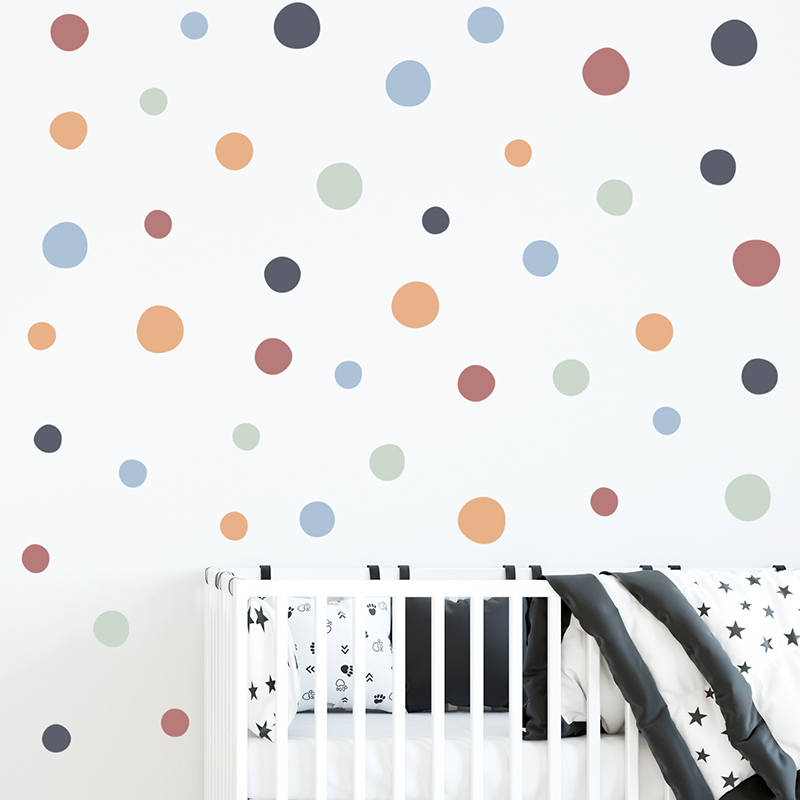 Baby Nursery Furniture Sets - 60 pçs/set bolinhas círculo irregular padrão