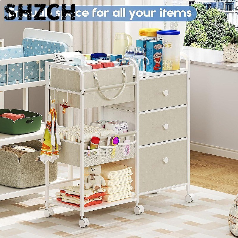 Baby Nursery Drawers - Carrinho Organizador de Fraldas para Bebês