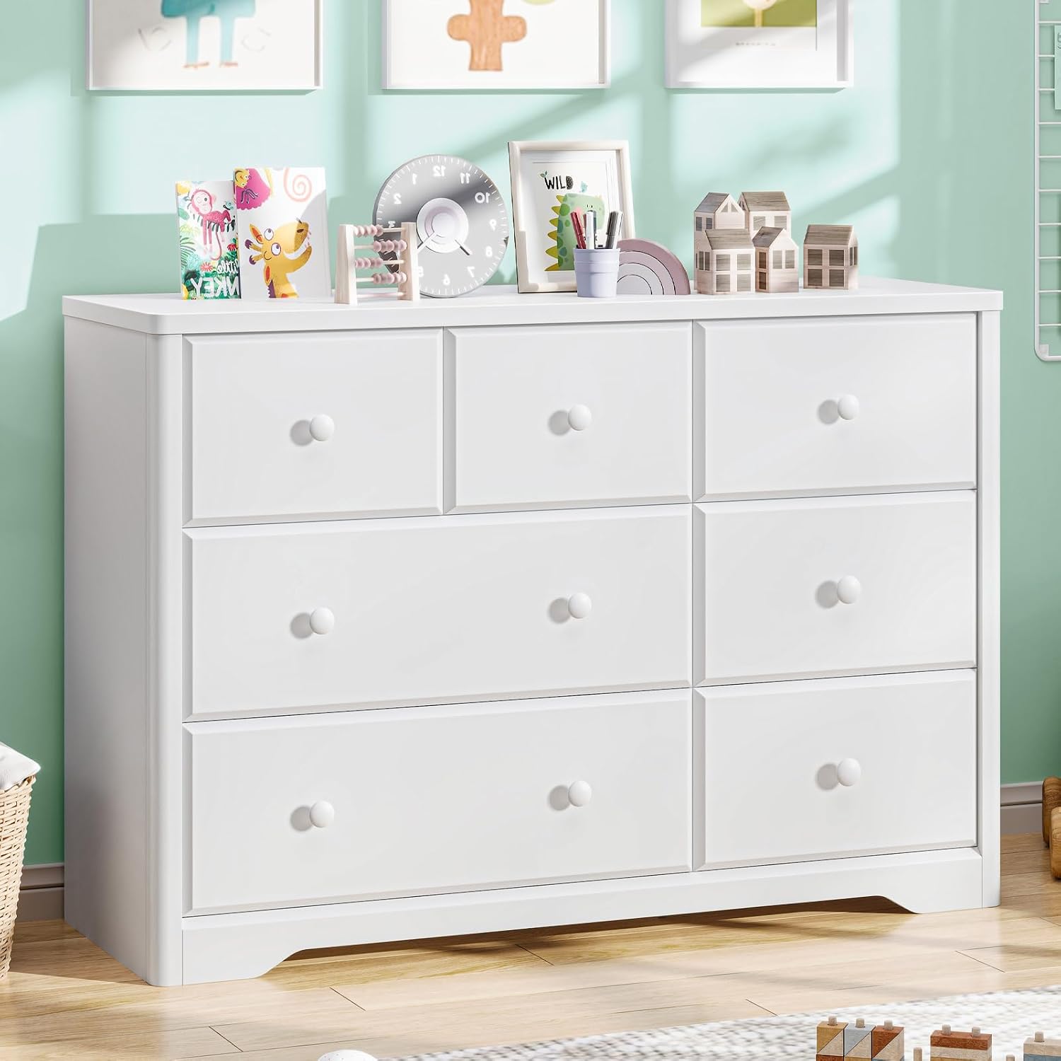 Baby Nursery Drawers - Cômoda com 7 Gavetas para Quarto