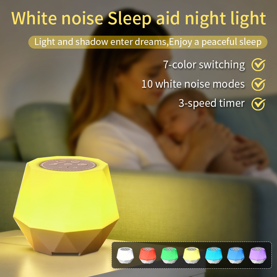Baby Nursery Colors - Luz Noturna com Função Ruído Branco,