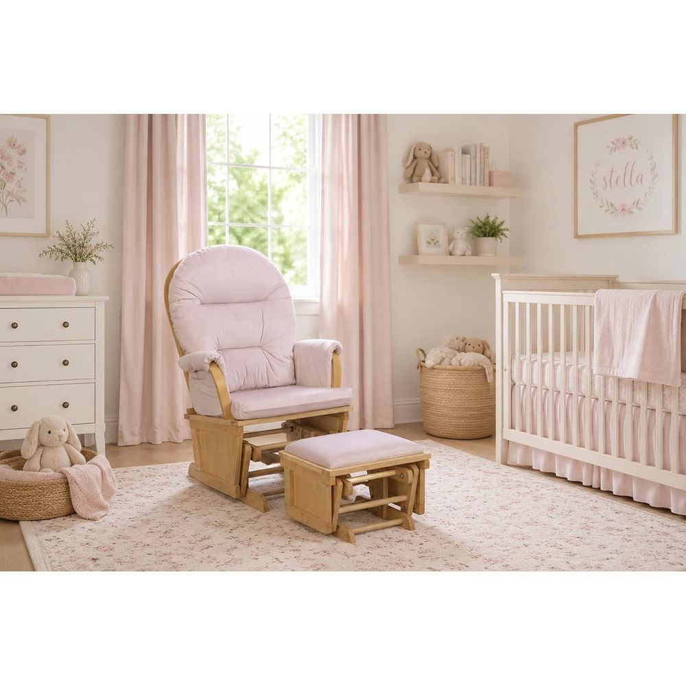 Baby Nursery Chair - Cadeira de Balanço Madison com Puff,