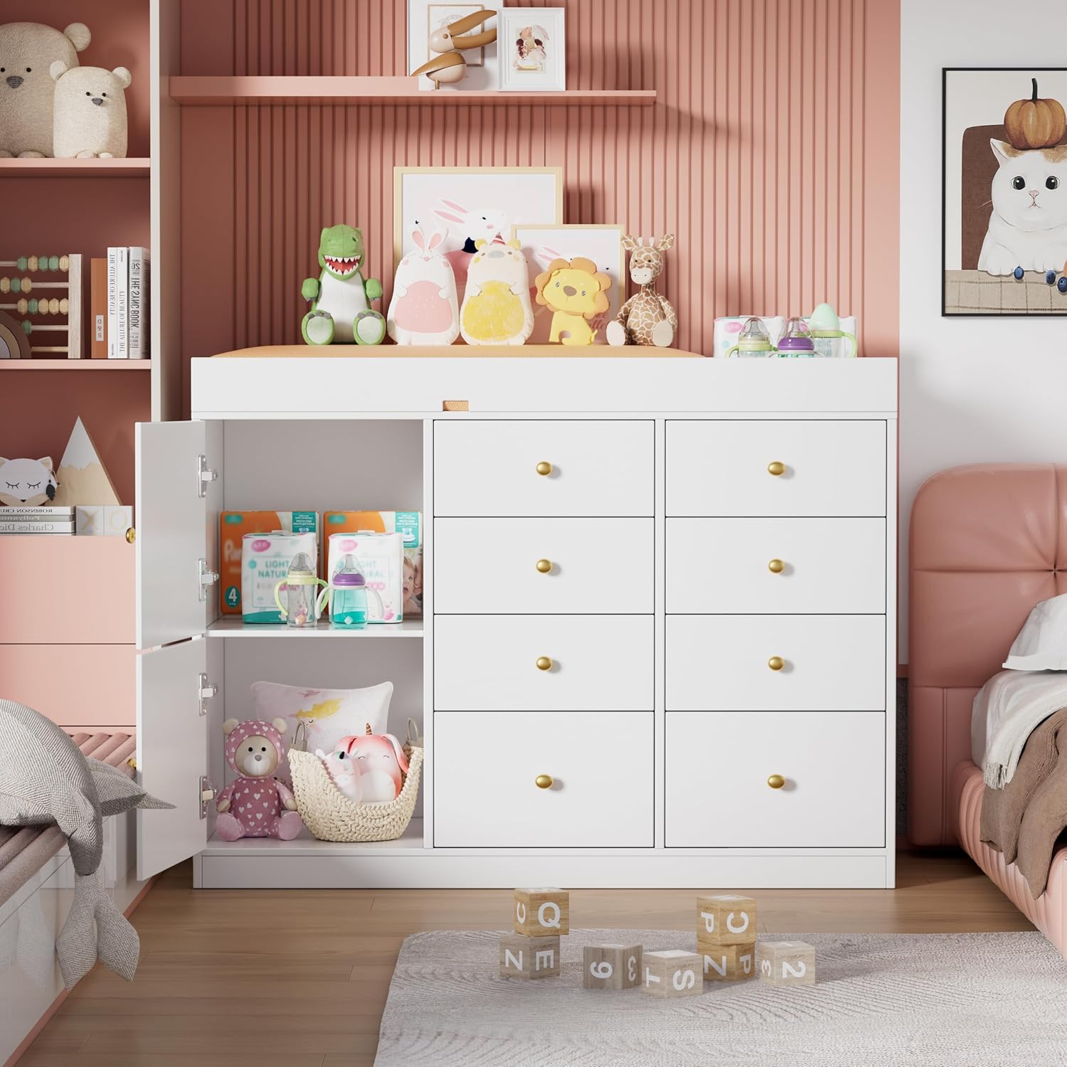 Cômoda Trocador de Fraldas, Cô - Baby Nursery Drawers avaliação e preço