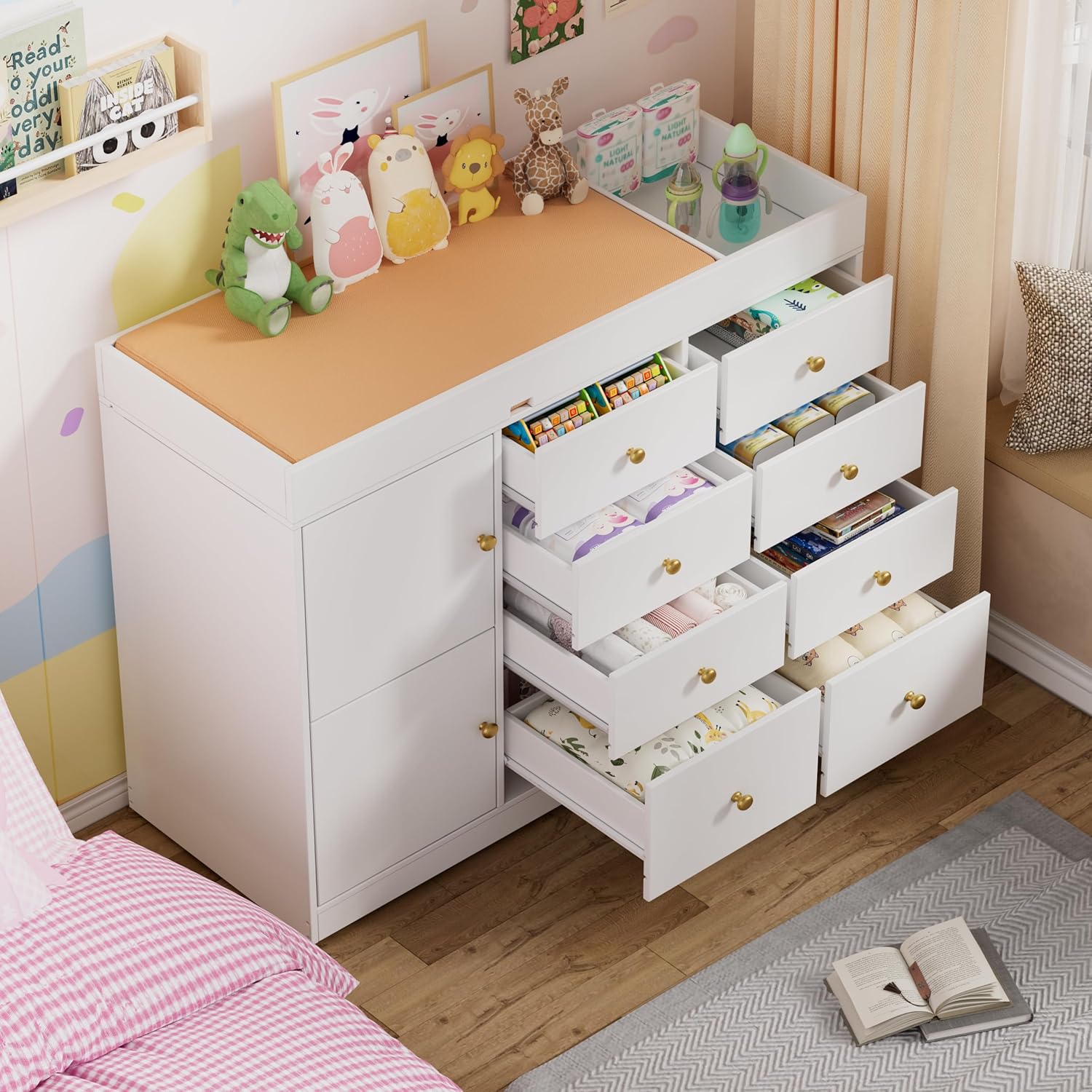 Cômoda Trocador de Fraldas, Cô - Baby Nursery Drawers avaliação e preço