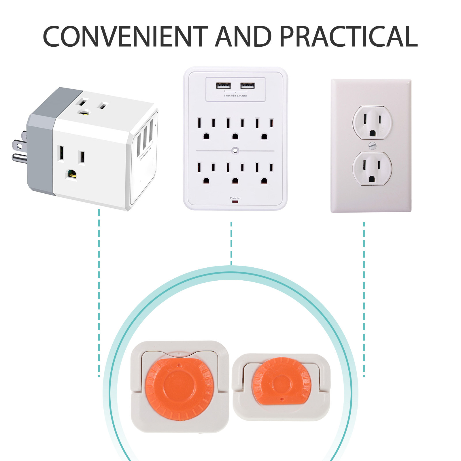 24 Peças Protetores de Tomada  - Outlet Cover Childproof avaliação e preço
