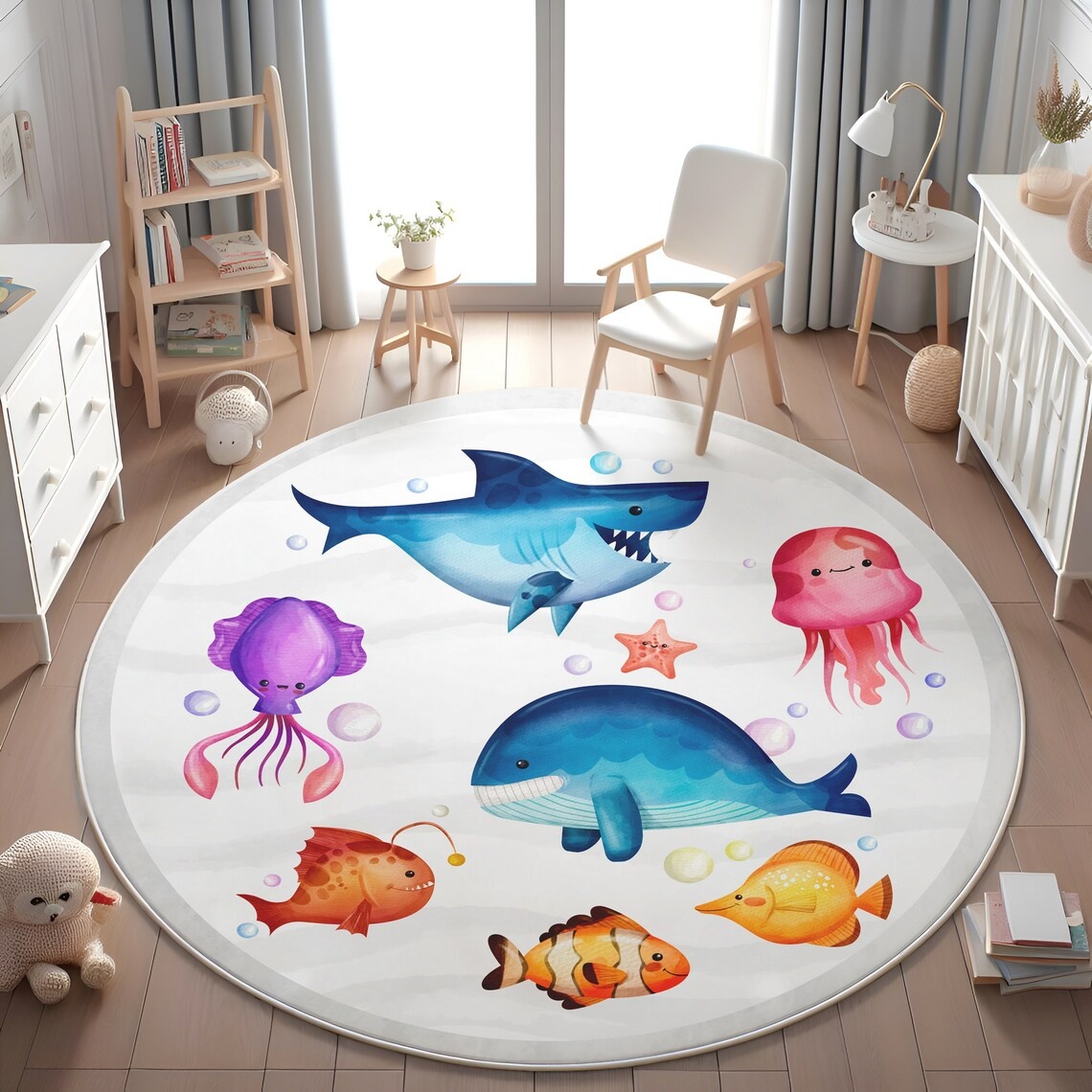 Tapete Redondo de Aquarela com - Baby Nursery Home avaliação e preço
