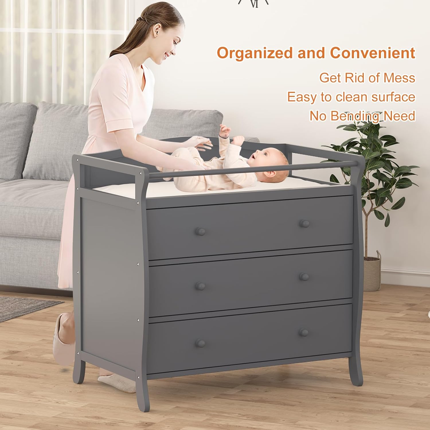 Mesa de troca de fraldas de ma - Baby Nursery Drawers avaliação e preço