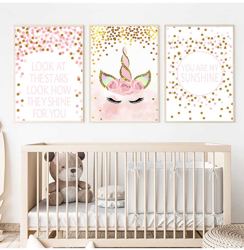 Quadro Decorativo para Quarto  - Baby Nursery Pink avaliação e preço