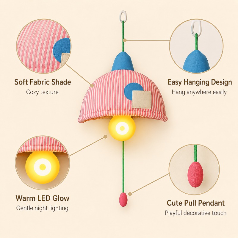 Luminária Noturna Recarregável - Baby Nursery Lampshade avaliação e preço