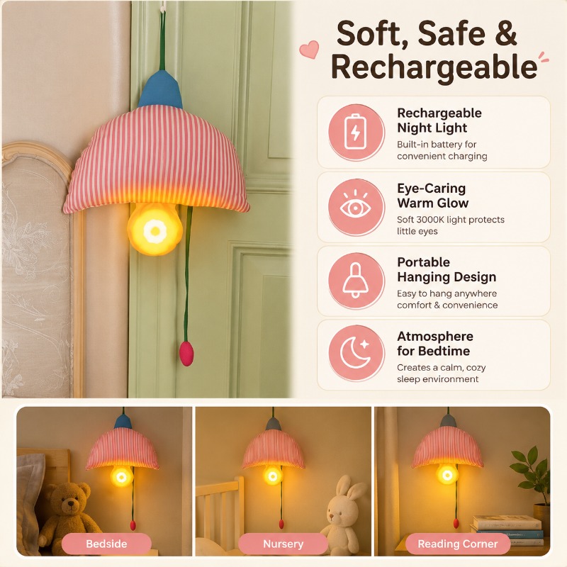 Luminária Noturna Recarregável - Baby Nursery Lampshade avaliação e preço