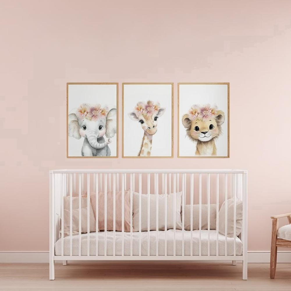 Conjunto de Arte de Parede par - Baby Nursery Pink avaliação e preço