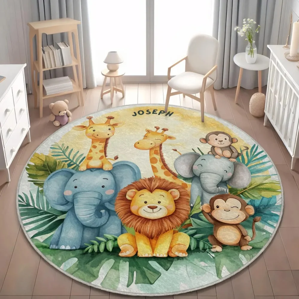 Safari selvagem animal tapete  - Baby Nursery Mat avaliação e preço