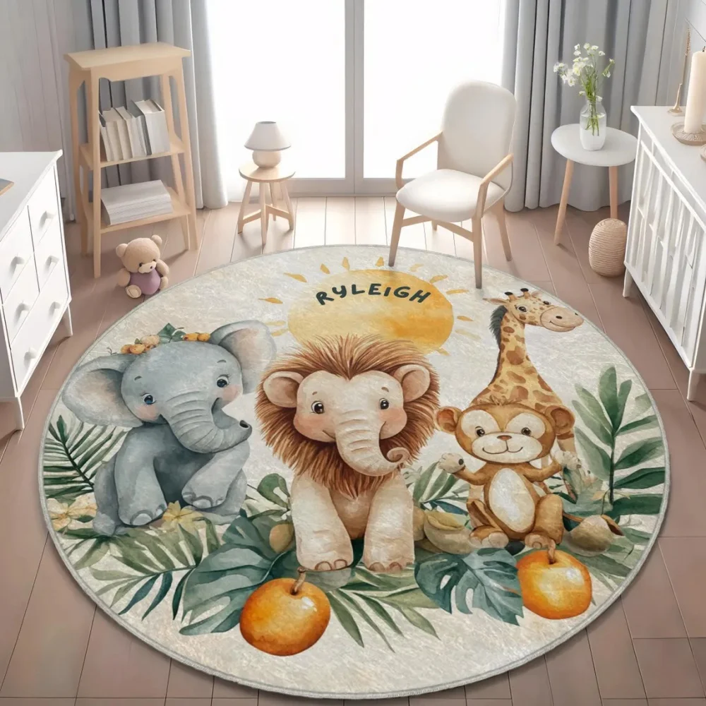 Safari selvagem animal tapete  - Baby Nursery Mat avaliação e preço