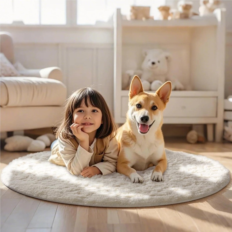 Tapete redondo branco creme ma - Baby Nursery Mat avaliação e preço
