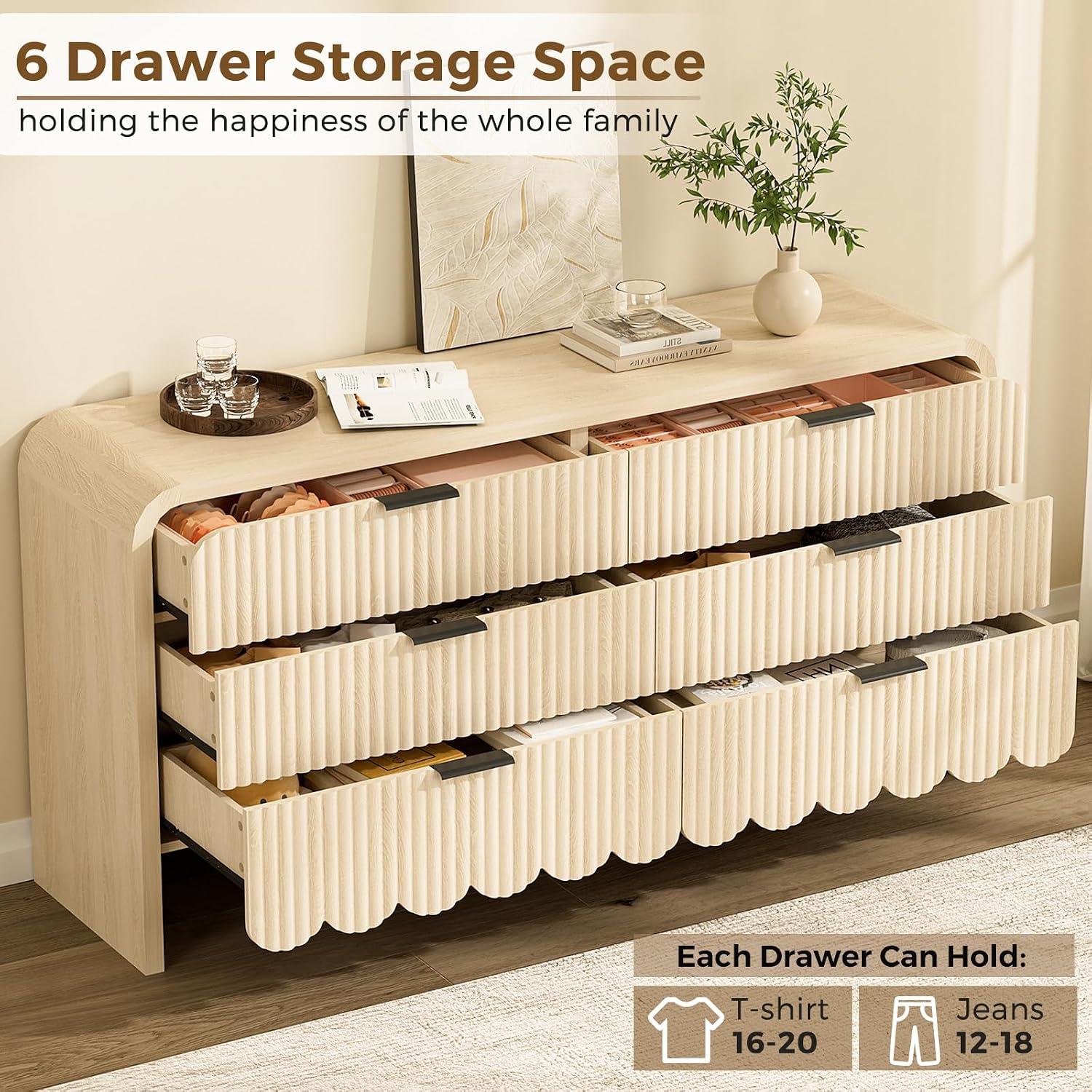 Cômoda de Madeira com 6 Gaveta - Baby Nursery Drawers avaliação e preço