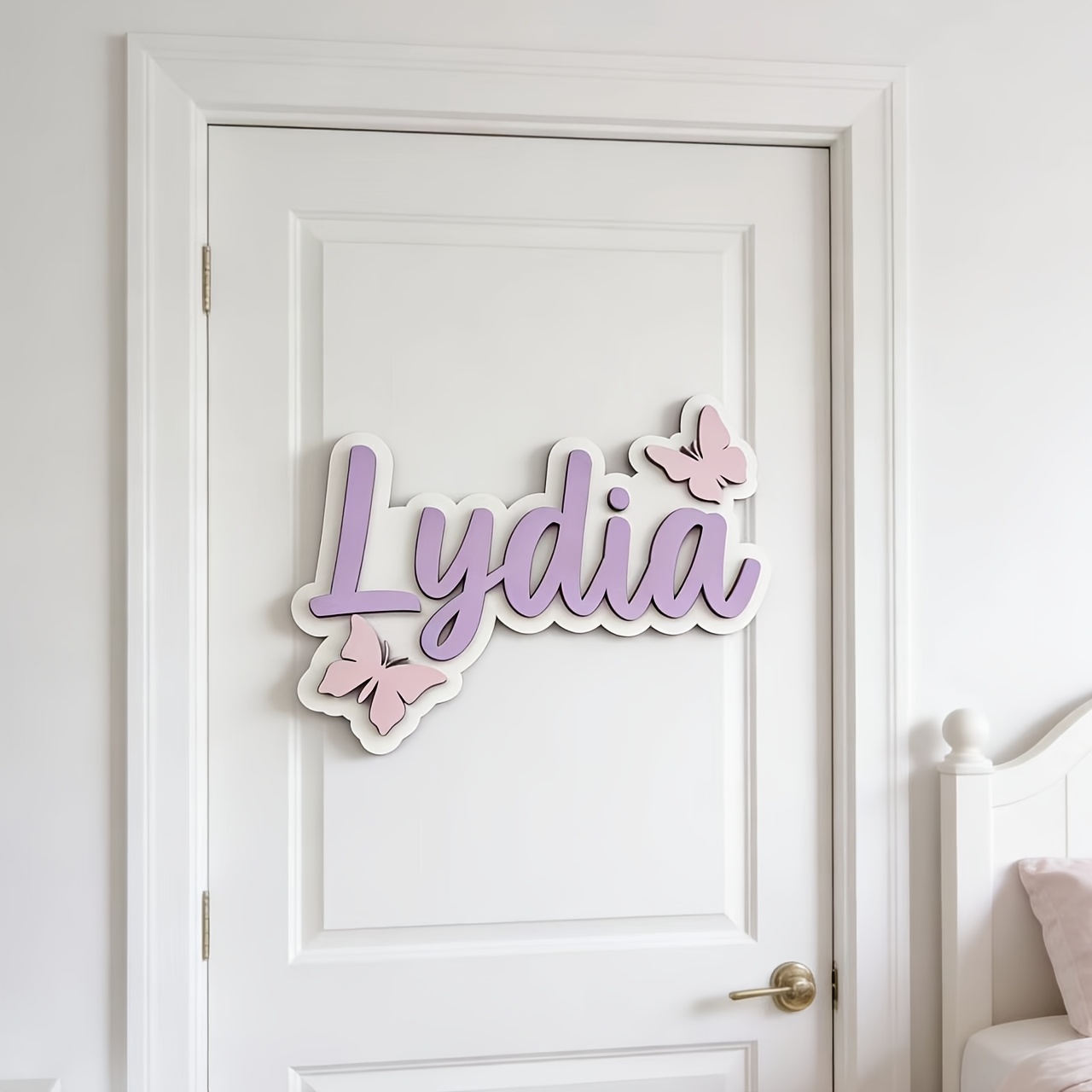 Placa de Porta Personalizada A - Baby Nursery Pink avaliação e preço