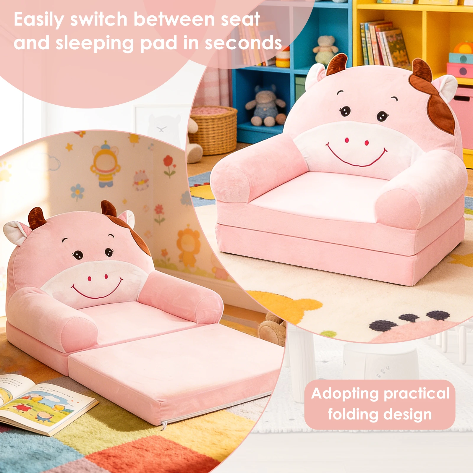 Dobrável crianças sofá cadeira - Baby Nursery Chair avaliação e preço