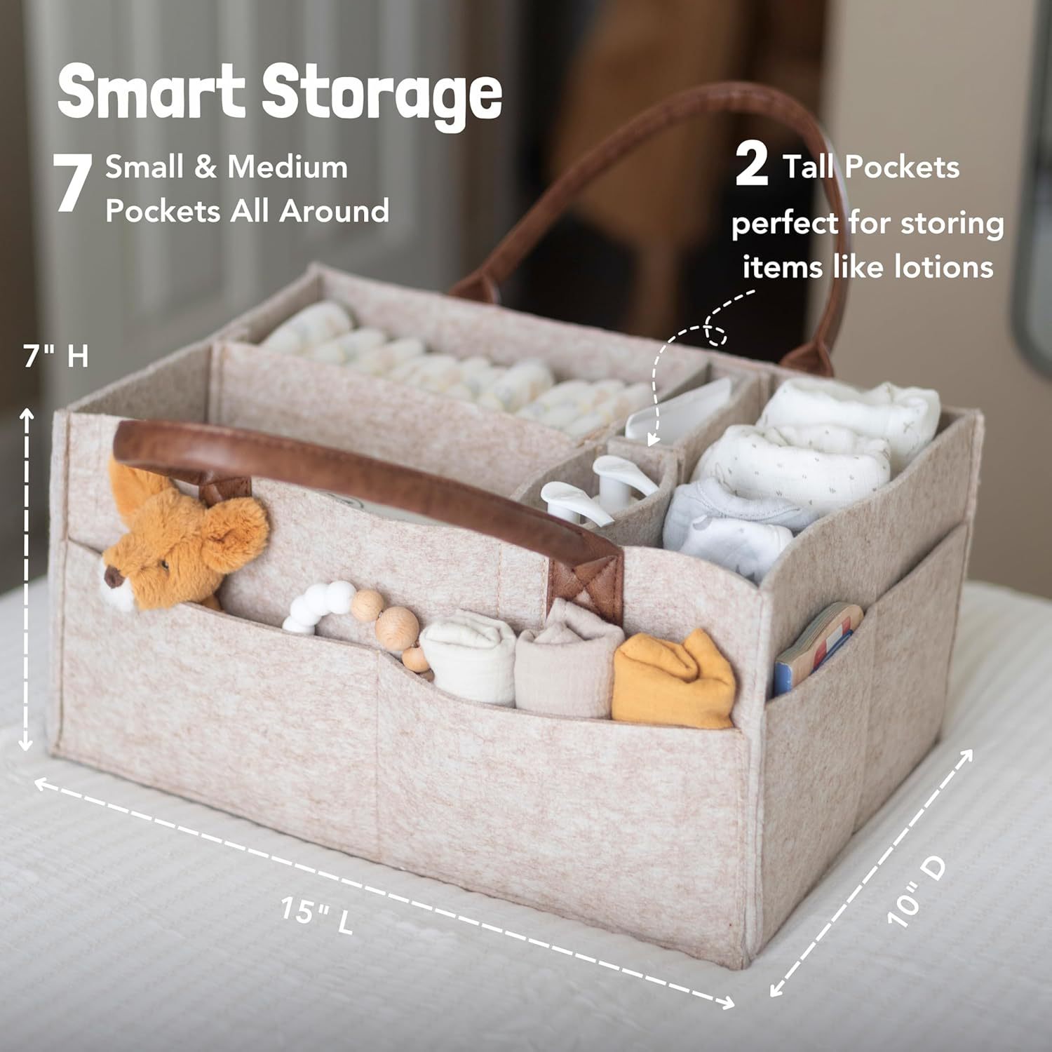 Cesto Organizador de Feltro pa - Baby Nursery Unisex avaliação e preço