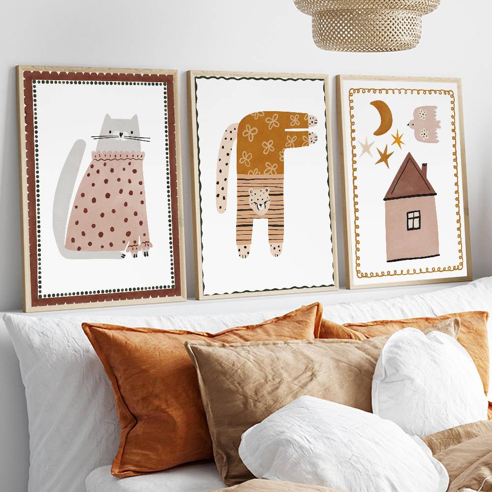 Pôster Infantil Boho Neutro co - Baby Nursery Wallpaper Neutral avaliação e preço