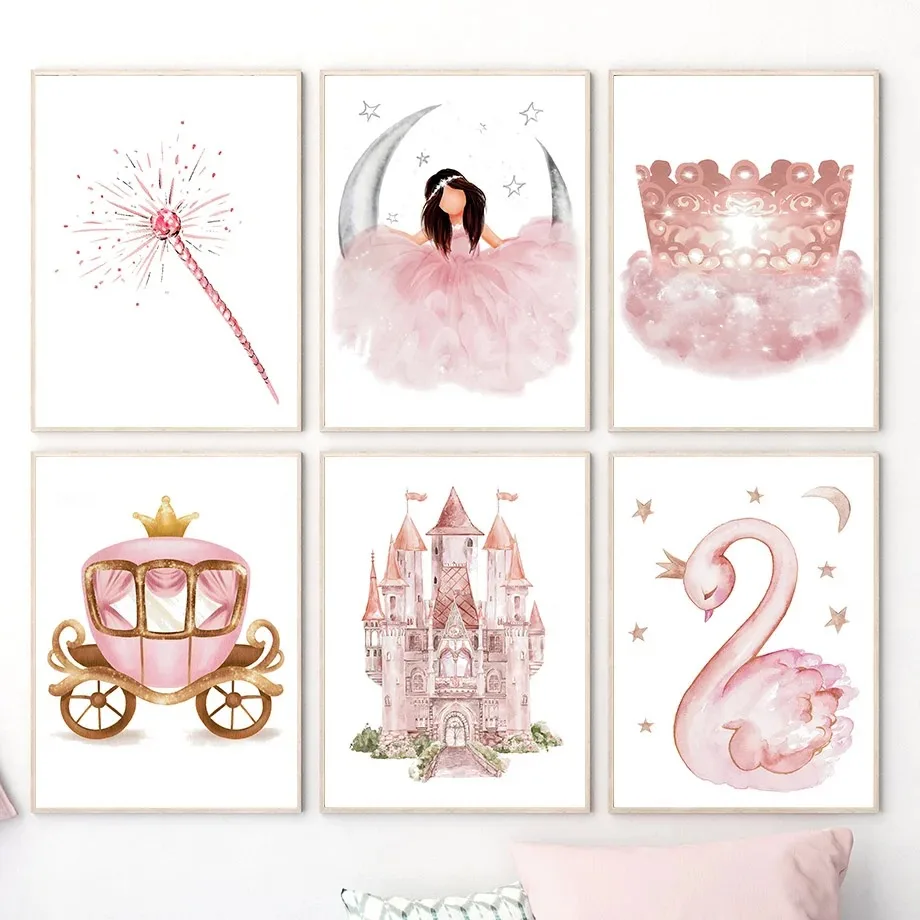 Pintura em tela 2D, arte de pa - Baby Nursery Pink avaliação e preço