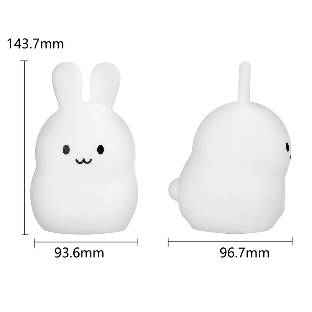Sensor de toque coelho luz not - Baby Nursery Light avaliação e preço