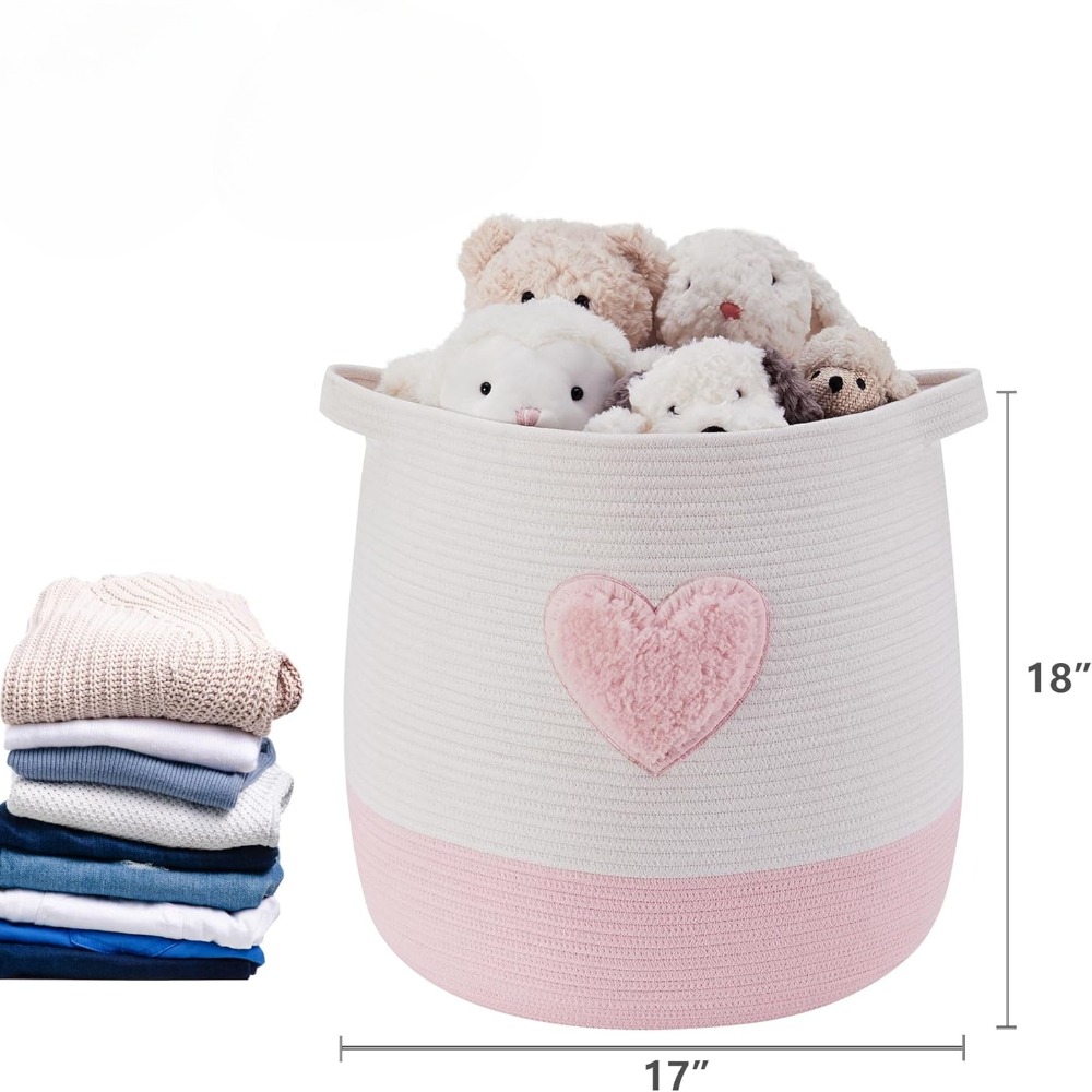 Cesto de lavanderia rosa para  - Baby Nursery Pink avaliação e preço
