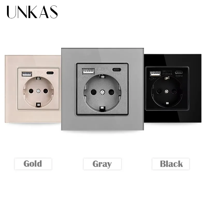 Unkas tipo-c usb painel de vid - Outlet Cover Childproof avaliação e preço