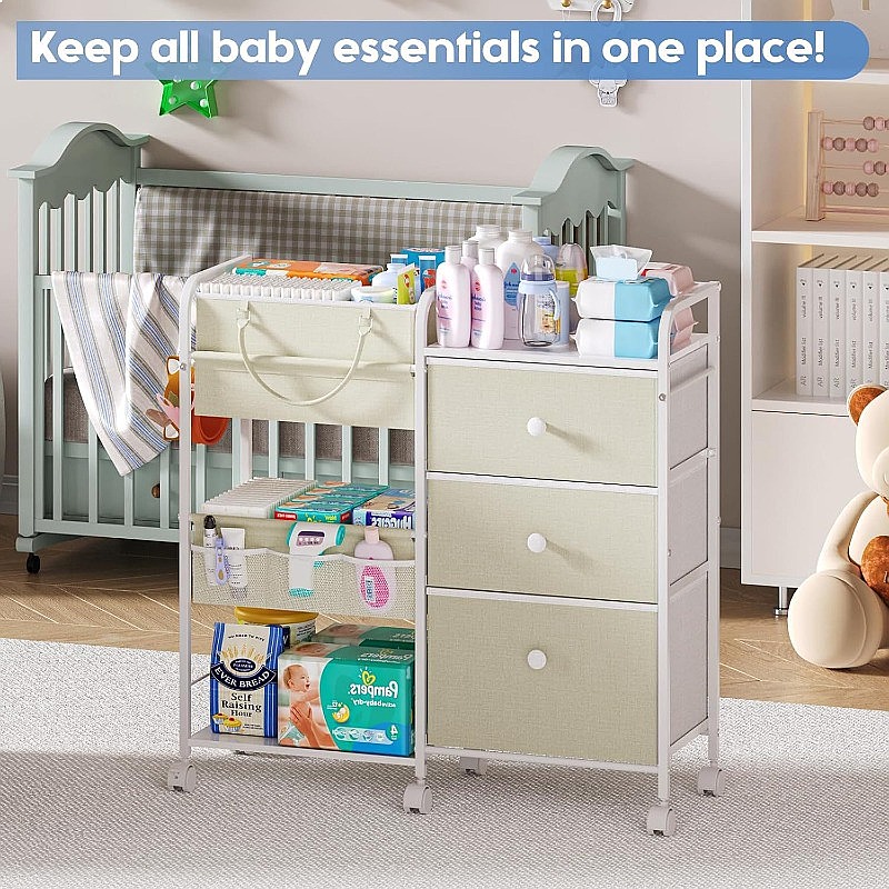Carrinho Organizador de Fralda - Baby Nursery Drawers avaliação e preço