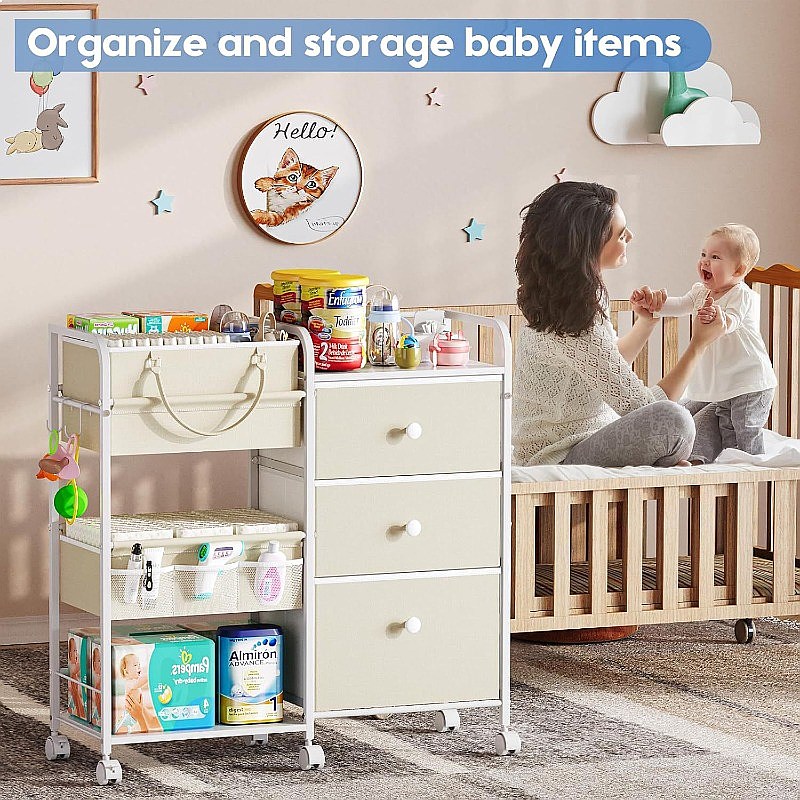 Carrinho Organizador de Fralda - Baby Nursery Drawers avaliação e preço