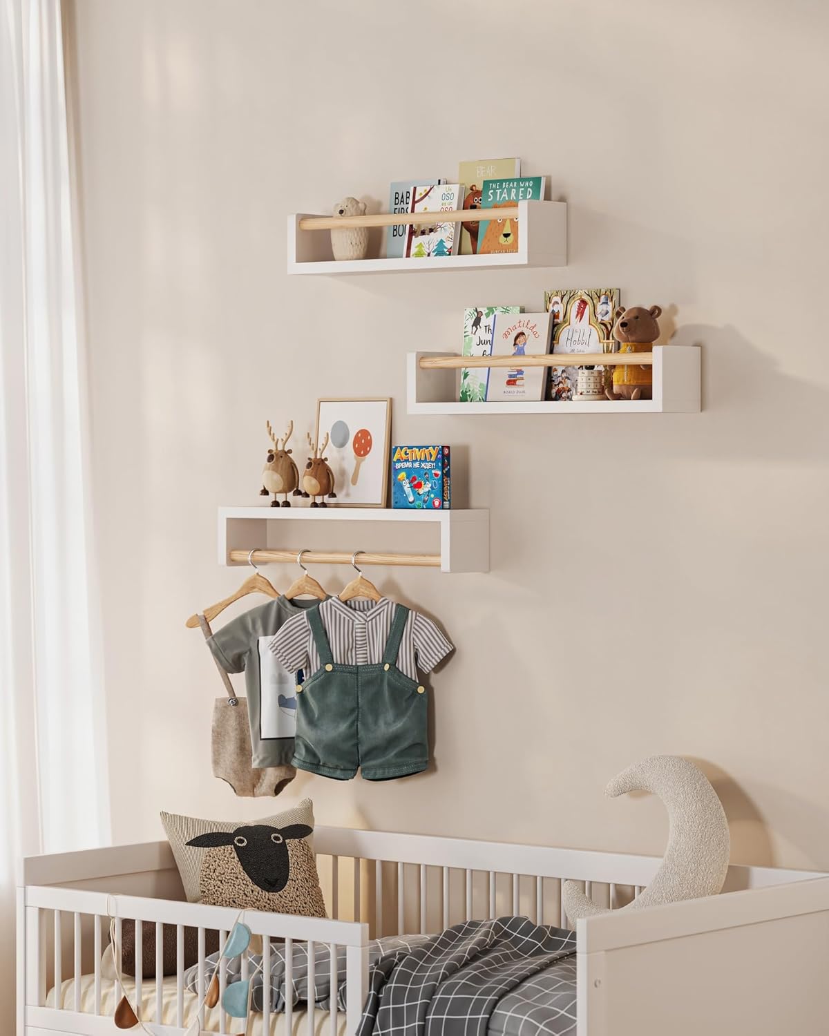 Conjunto de 3 prateleiras flut - Baby Nursery Shelf avaliação e preço