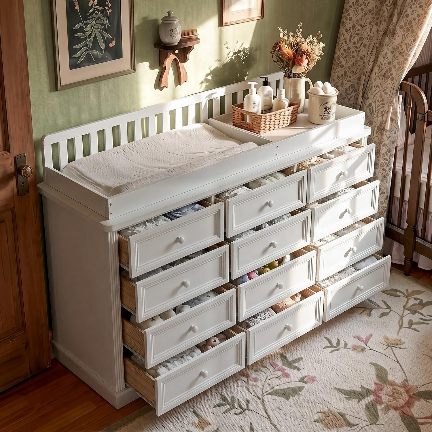 Cômoda Trocador de Bebê, Estaç - Baby Nursery Drawers avaliação e preço