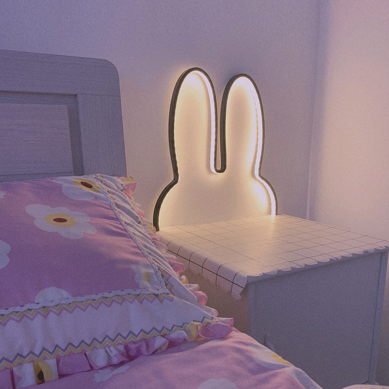 Bonito led coelho luzes de par - Baby Nursery Light avaliação e preço