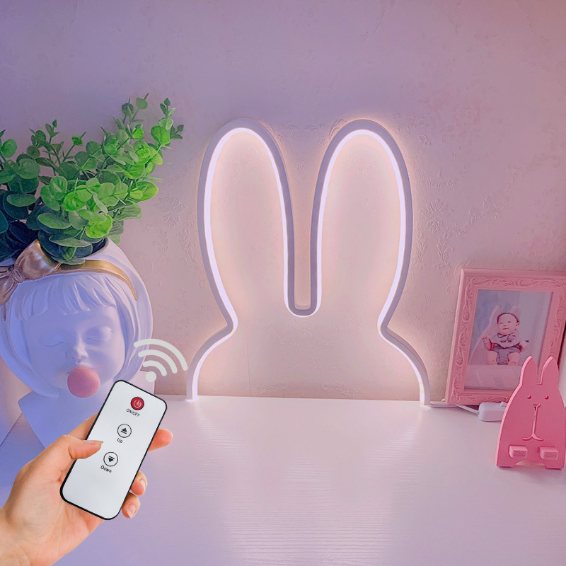 Bonito led coelho luzes de par - Baby Nursery Light avaliação e preço