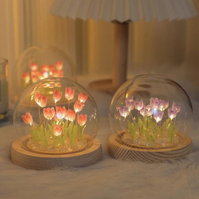 Flor de tulipa artificial luz  - Baby Nursery Light avaliação e preço