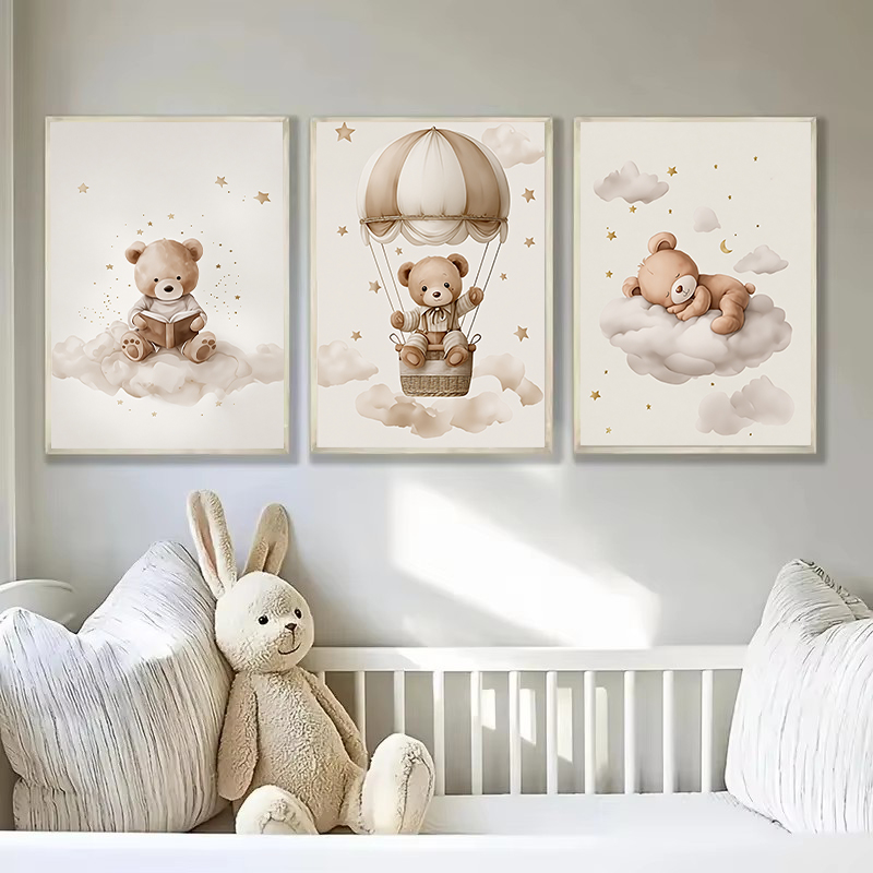 3 pçs/set boêmio urso de pelúc - Baby Nursery Home avaliação e preço